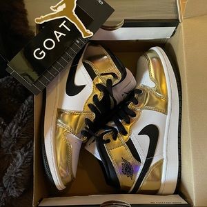 Air 1 Jordan Mid metallic Gold